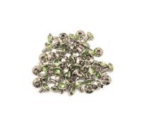 Borsa In Pelle Decorata Con Rivetti In Strass E Metallo 7/8/10Mm