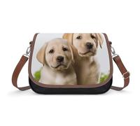 Borsa in pelle divertente cucciolo di cane labrador morbida borsa a tracolla in pelle da donna portafogli e borse con manico superiore