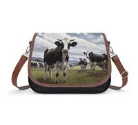 Borsa in pelle Farm Mucca Immagini Morbida Ecopelle Borsa a tracolla Donna Portafogli e borse in pelle Top Handle Satchels