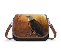 Borsa in pelle Golden Sunset Bald Eagle morbida borsa a mano in ecopelle borsa a tracolla portafogli e borse in pelle da donna con manico superiore