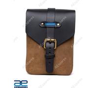 Borsa In Pelle Magnetica Per Serbatoio Marrone Per AJS BSA TRIUMPH ROYAL ENFIELD