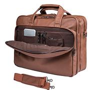 Borsa in pelle per computer portatile, da uomo, 15,6 pollici, [H]marrone, 17.3 inch