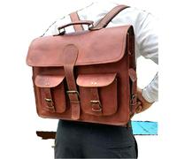 Borsa In Pelle Per Laptop Messenger Organizer Satchel Sling Unisex