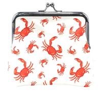 Borsa in pelle personalizzata per monete da donna, bella ed elegante granchio beige con serratura bacio per cambio di denaro per ragazze, Chic Granchio Beige, UNITALLA Classic, Chic Granchio Granchio