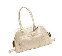 Borsa In Pelle PU Alla Con Spaziosi Spalle In Pelle PU Interni Borsa Pizzo Non Curare La Per Decori Bowknot