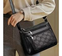 Borsa in pelle PU da donna di mezza età, borsa per la madre, nuova borsa a tracolla multifunzionale ed elegante per la suocera, borsa morbida in pelle a tracolla e a tracolla Modello monogrammaPoliure