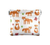 Borsa in pelle PU per cambio conveniente mini cosmetico per ragazze donne signore volpe foreste animali Buon Natale, Multicolore, 1 size, Moderno/adattabile