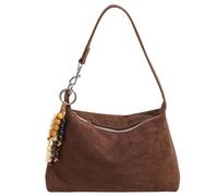 Borsa in pelle scamosciata donne con borsa top borse a tracolla a sospensione (caffè)