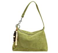 Borsa in pelle scamosciata for donne con borsa top borse a tracolla a sospensione (verde)
