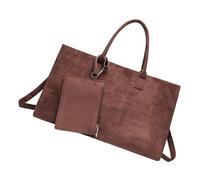 Borsa in pelle scamosciata in stile retrò con interno spazioso, include portamonete, tracolla regolabile, borsa a tracolla per donna, set borse per madre e figlia, per uso quotidiano, borsa a da