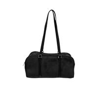 Borsa in pelle scamosciata per donna borsa a mano marrone retrò borsa a tracolla alla moda borsa da lavoro piccola borsa a tracolla per uomo, Nero , Taglia unica