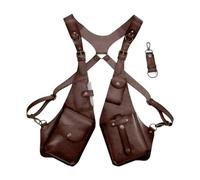 Borsa in pelle vintage medievale per attività all'aperto uomo donna furto nascosto sacchetto telefono portafoglio vichingo festival borsa cosplay uomo furto cinghie imbracatura spalla imbracatura