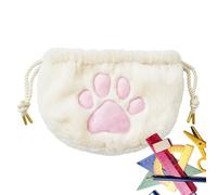 Borsa in peluche con coulisse, borsa per il trucco con di gatto, Borsa da toilette dal design unico con di gatto, Custodia per cosmetici, borsa per trucchi, piccole borse per cosmetici, portatile per