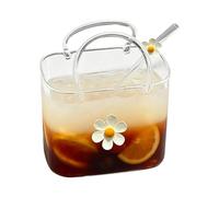 Borsa In Per Bevande | Bicchiere Trasparente a Forma di Borsetta da 770 ml con Cannuccia,Bicchiere A Borsetta In Con Cannuccia Per Bevande | Per Feste Casa Matrimoni Ritrovi Vacanze Compleanni Succhi