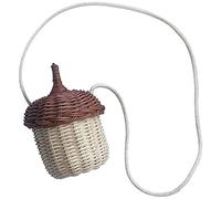 Borsa in Rattan Mini Borse a Tracolla a Forma di ghianda Borse a Tracolla Cestini appesi per Bambini Durability And Fashion