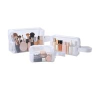 Borsa in Rete per il Make-up 3 Pezzi, Portatile con Cerniera, da Viaggio | Borse da viaggio in rete Per Ufficio, Dormitorio, Casa, Palestra, Viaggi Brevi, Fitness E Bagno