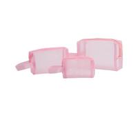 Borsa in Rete per il Make-up Set Di 3 Pezzi Da Viaggio Portatili | Borse Organizer da Viaggio in Rete per Casa Dormitorio Ufficio Palestra Escursioni Brevi Fitness