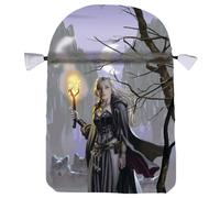 Borsa In Satin Per Tarot WITCHES MOON Con Stampa LLEWELLYN 6''x9" Nuova