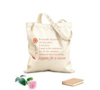 Borsa in tela Alla fine tutti i pezzi andranno al loro posto. Fino ad allora, ridete della confusione, vivete il momento e sappiate che tutto accade per una ragione. 340g/m² Borsa da disegno