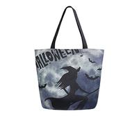 Borsa in tela Borsa per il trasporto della strega di Halloween casual per lo shopping viaggio riutilizzabili