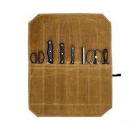 Borsa in tela cerata con 8 scomparti divisi, cuciture rinforzate, design leggero e portatile, adatta per cucina scuola e uso esterno (cachi)