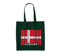 Borsa In Tela Con Bandiera Barcode Della Danimarca - Amore Per Copenaghen