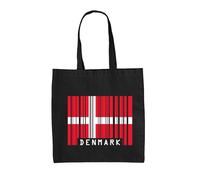 Borsa In Tela Con Bandiera Barcode Della Danimarca - Amore Per Copenaghen