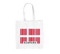 Borsa In Tela Con Bandiera Barcode Della Danimarca - Amore Per Copenaghen