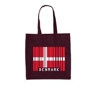 Borsa In Tela Con Bandiera Barcode Della Danimarca - Amore Per Copenaghen