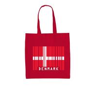 Borsa In Tela Con Bandiera Barcode Della Danimarca - Amore Per Copenaghen