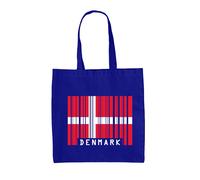 Borsa In Tela Con Bandiera Barcode Della Danimarca - Amore Per Copenaghen