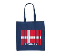 Borsa In Tela Con Bandiera Barcode Della Danimarca - Amore Per Copenaghen
