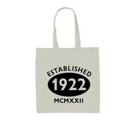 Borsa In Tela Con Numeri Romani - Compleanno 102° Regalo - Fondato Nel 1922