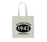 Borsa In Tela Con Numeri Romani - Compleanno 82° Regalo - Fondato Nel 1942