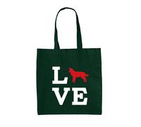 Borsa In Tela Con Silhouette Di Border Collie - Cucciolo Sheepdog