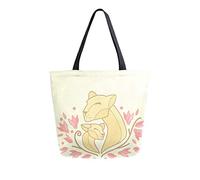 borsa in tela di tigre Borsa per la spesa riutilizzabile Borsa per il trasporto con manici