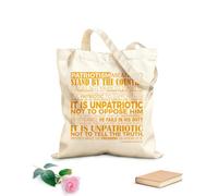 Borsa in tela Il patriottismo significa stare dalla parte del Paese. Non significa stare dalla parte del Presidente o di qualsiasi altro funzionario pubblico. Tessuto spesso 340g/m² Borsa da disegno