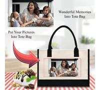 Borsa in tela leggera, impermeabile e di stile business, con stampa a tema personalizzato su ordinazione, grande capacità per fare shopping, adatta per matrimoni, compleanni, vacanze, il miglior regal