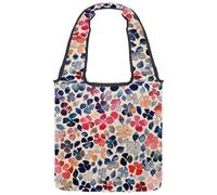 Borsa in tela riutilizzabile, multiuso, per la spesa, lo shopping, il lavoro e i viaggi, motivo artistico con segni zodiacali, pianeti, simboli, Multicolore 10., 14.1x14.9in/36x38cm