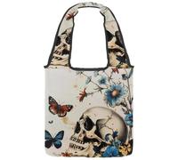 Borsa in tela riutilizzabile, multiuso, per la spesa, lo shopping, il lavoro e i viaggi, motivo artistico con segni zodiacali, pianeti, simboli, Multicolore 06, 14.1x14.9in/36x38cm