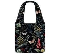 Borsa in tela riutilizzabile, multiuso, per spesa, shopping, lavoro, viaggi, acquerello, piante subacquee, conchiglie, stelle marine, coralli, Multicolore 07, 14.1x14.9in/36x38cm