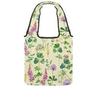 Borsa in tela riutilizzabile, multiuso, per spesa, shopping, lavoro, viaggi, acquerello, piante subacquee, conchiglie, stelle marine, coralli, Multicolore 10., 14.1x14.9in/36x38cm