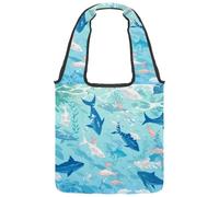 Borsa in tela riutilizzabile, multiuso, per spesa, shopping, lavoro, viaggi, con galassia notturna e costellazione del cielo, Multicolore 08, 14.1x14.9in/36x38cm