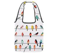 Borsa in tela riutilizzabile, multiuso, per spesa, shopping, lavoro, viaggi, motivo conchiglie e coralli senza cuciture, Multicolore 04, 14.1x14.9in/36x38cm