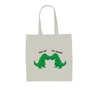 Borsa In Tela T Rex Dinosauri "Abbracciami" "Sto Provando"