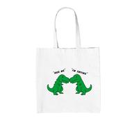 Borsa In Tela T Rex Dinosauri "Abbracciami" "Sto Provando"