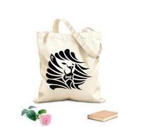 Borsa in tela Testa di leone Animal King Predator Mane Tessuto spesso 12 once Borsa da disegno 31x36cm Media