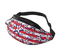 Borsa in vita casual patriottico con bandiera americana per uomo donna Borsa in vita regolabile per viaggiare escursionismo ciclismo corsa festival rave