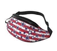 Borsa in vita casual patriottico con bandiera americana per uomo donna Borsa in vita regolabile per viaggiare escursionismo ciclismo corsa festival rave