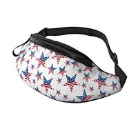Borsa in vita casual patriottico con bandiera americana per uomo donna Borsa in vita regolabile per viaggiare escursionismo ciclismo corsa festival rave